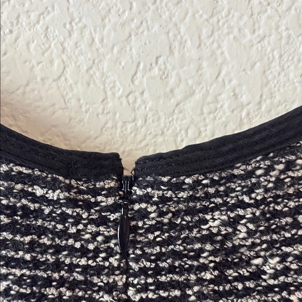 J. Crew 6 Black and White wool blend Sleeveless Dress